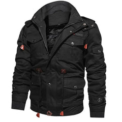 Men's Bomber Tactical Coats Hooded Winter Jacket
