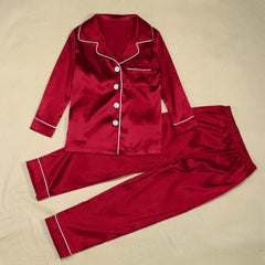 Satin Silk Family Matching Pajama Suits Christmas