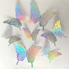 12Pcs/Set 3D Hollow Wall Stickers Butterflies